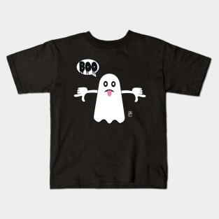 Ghost Of Disapproval - Unhappy​ Ghost​ Saying​ BOO! and showing tongue Kids T-Shirt